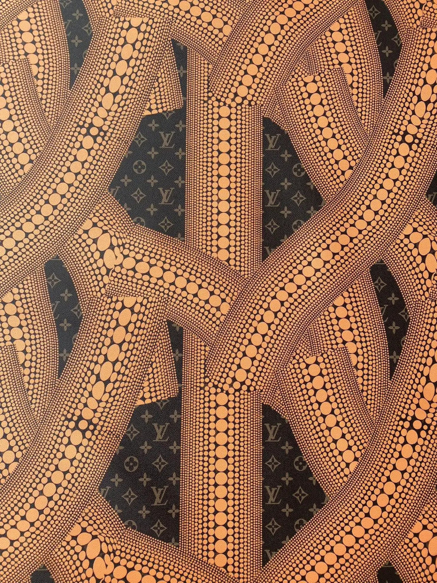 Louis Vuitton Yayoi Kusama LV Leather Sheet Vinyl Fabric for Bag Sewing Home Decor - mingfabricstore