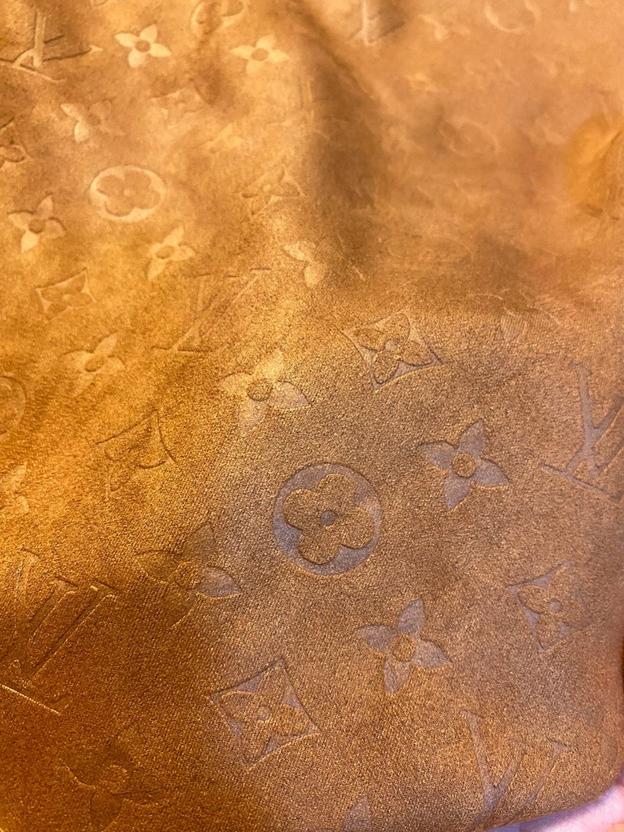 Luxury Brown Warm Suede Louis Vuitton Fabric for Handmade Custom DIY Clothing - mingfabricstore