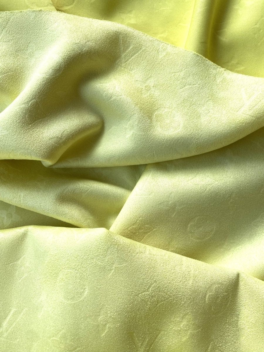 Luxury Yellow Warm Suede Louis Vuitton Fabric for Handmade Custom DIY Clothing - mingfabricstore