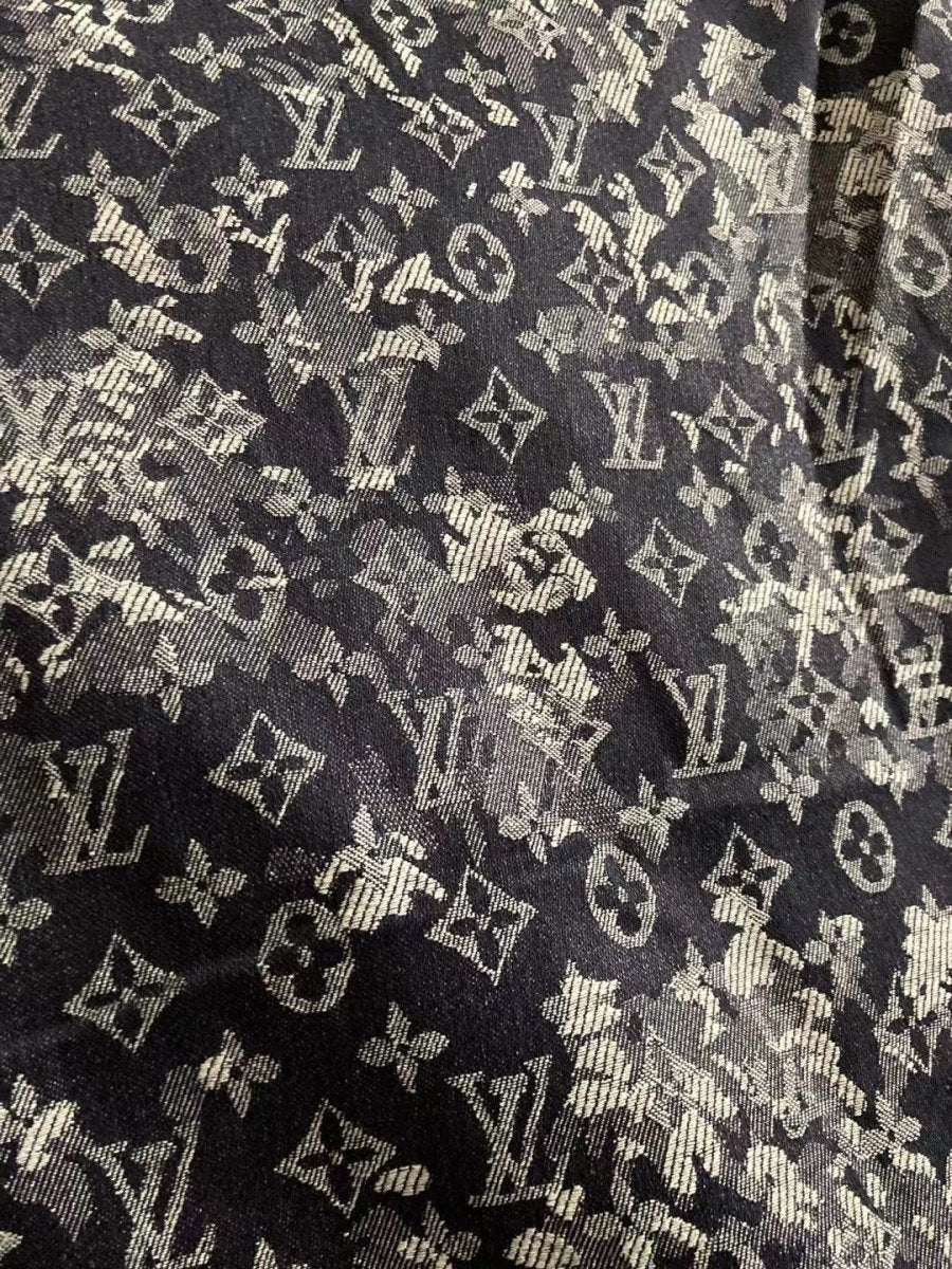 LV Denim Camouflage Cotton Fabric for Custom Jacket - mingfabricstore