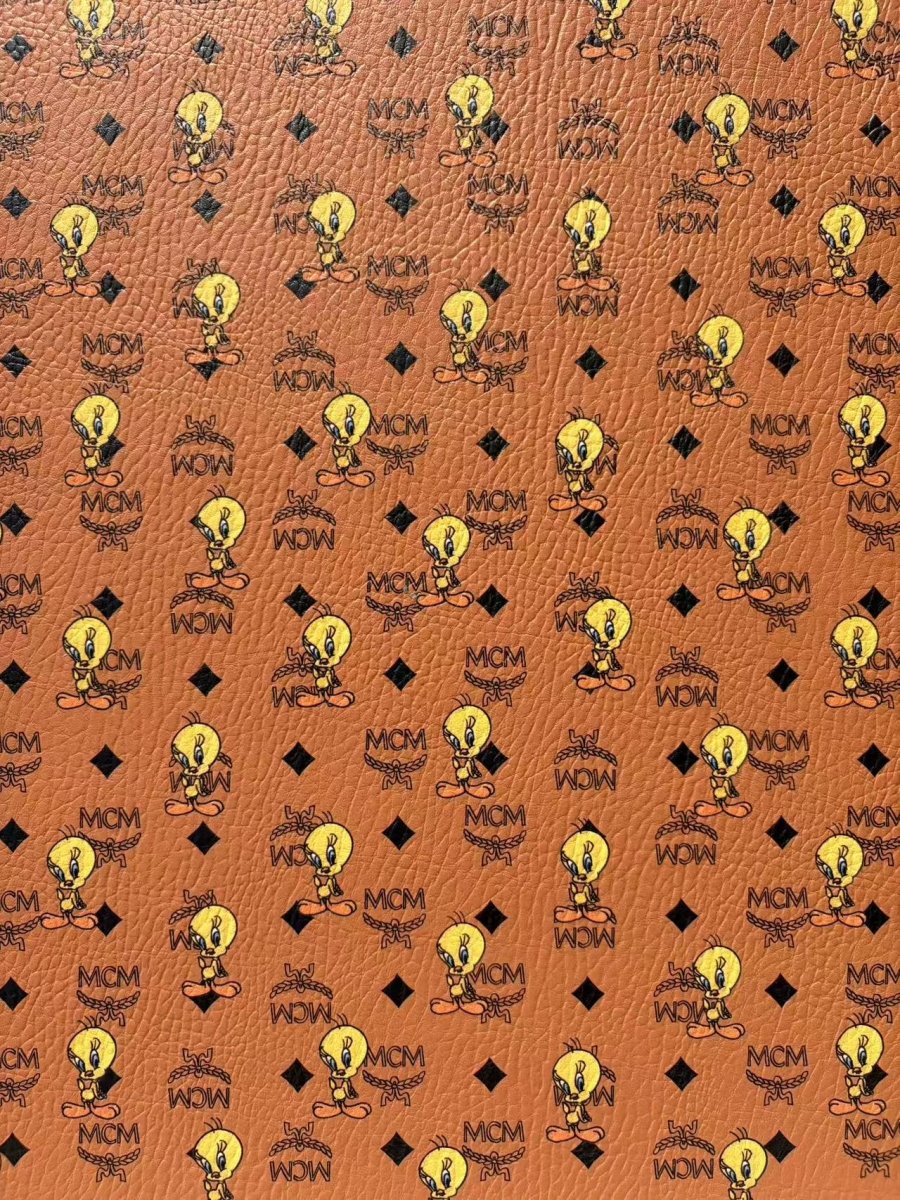 MCM Duck Cartoon DIY Leather Sheet for Crafts Projects - mingfabricstore