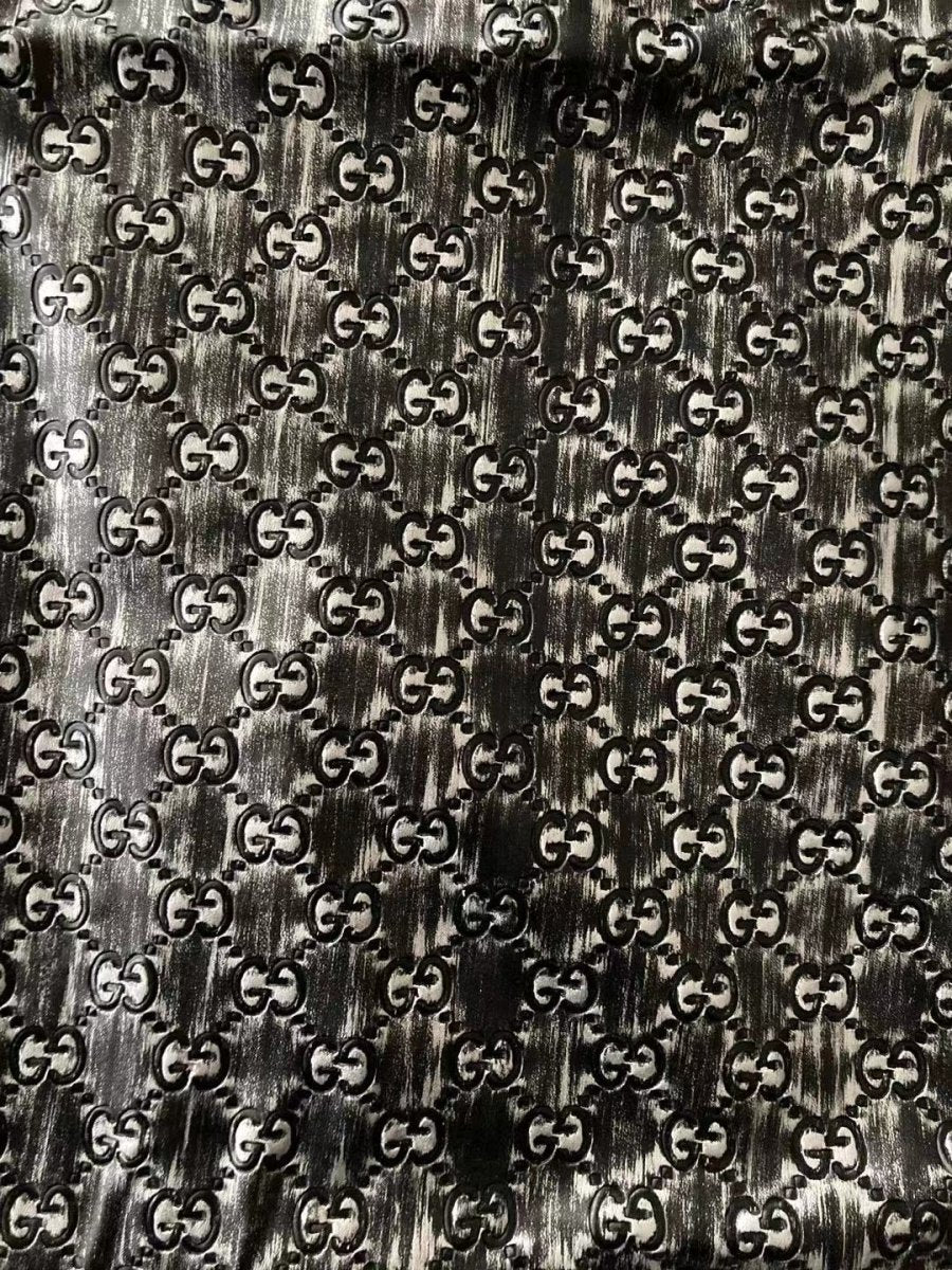 Metallic Luster Embossed Gucci Leather Soft for Bag Upholstery Custom Sneakers - mingfabricstore