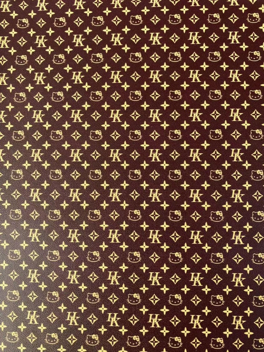 Mini Size Hello Kitty Louis Vuitton Leather Fabric for Doll Making - mingfabricstore