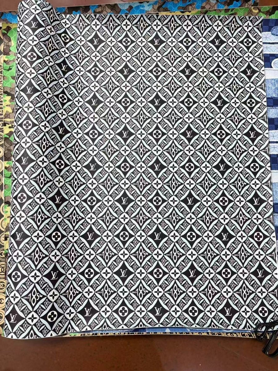 New 1854 Louis Vuitton Designer Leather Sheet for Crafts DIY Projects - mingfabricstore