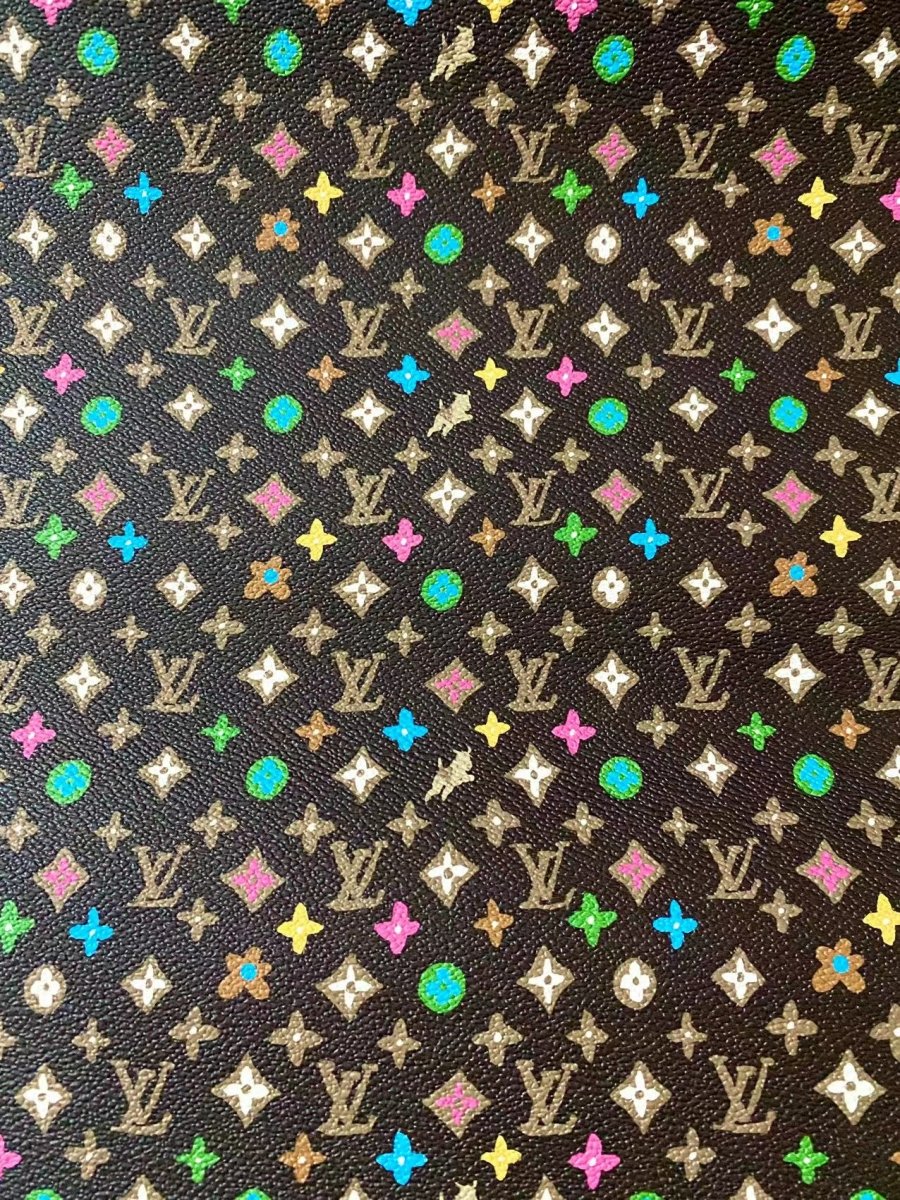 New Brown Tyler the creator LV Designer Leather Fabric for Bag Custom Sneakers Handmade DIY - mingfabricstore