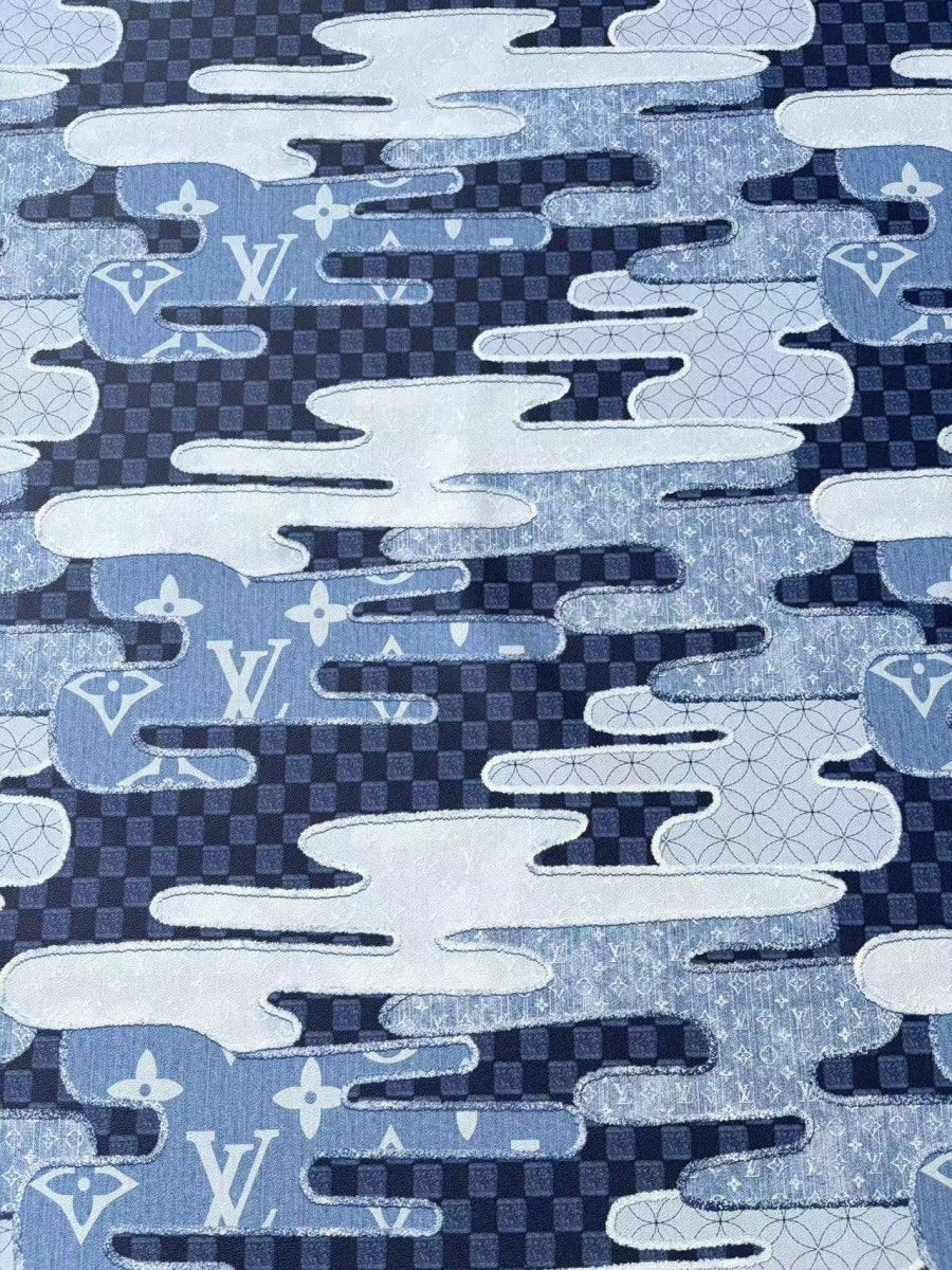 New Denim Looking Louis Vuitton LV Leather for DIY Crafts Handbag - mingfabricstore