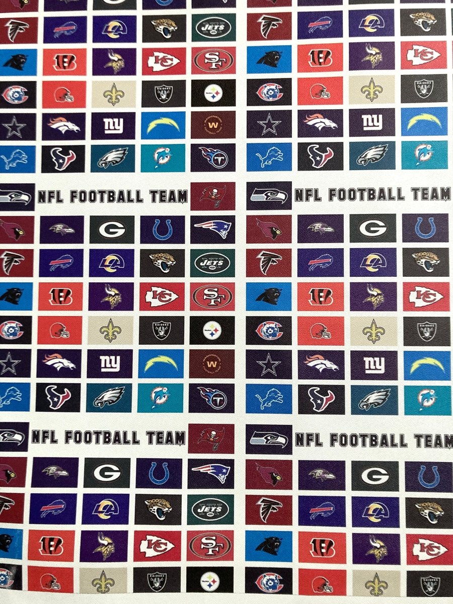 NFL football team Logo Vinyl Handmade Custom Material - mingfabricstore