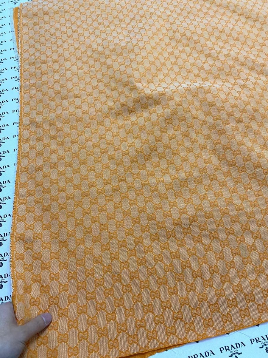 Orange Gucci Jacquard Fabric for Handmade DIY Sewing Project - mingfabricstore