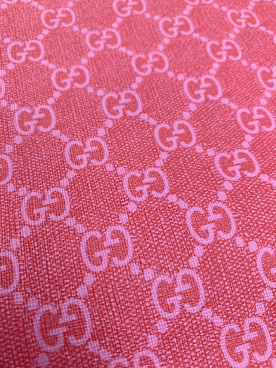 Pink Gucci Vinyl For DIY Sewing Handmade Upholstery Custom Sneakers - mingfabricstore