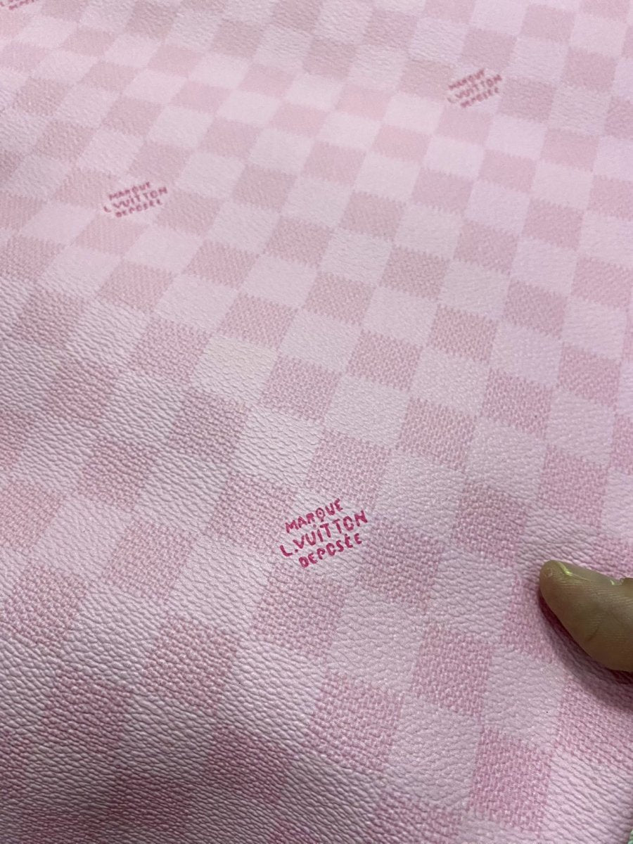 Pink Louis Vuitton Damier Leather Bag Material for Upholstery Sneakers - mingfabricstore