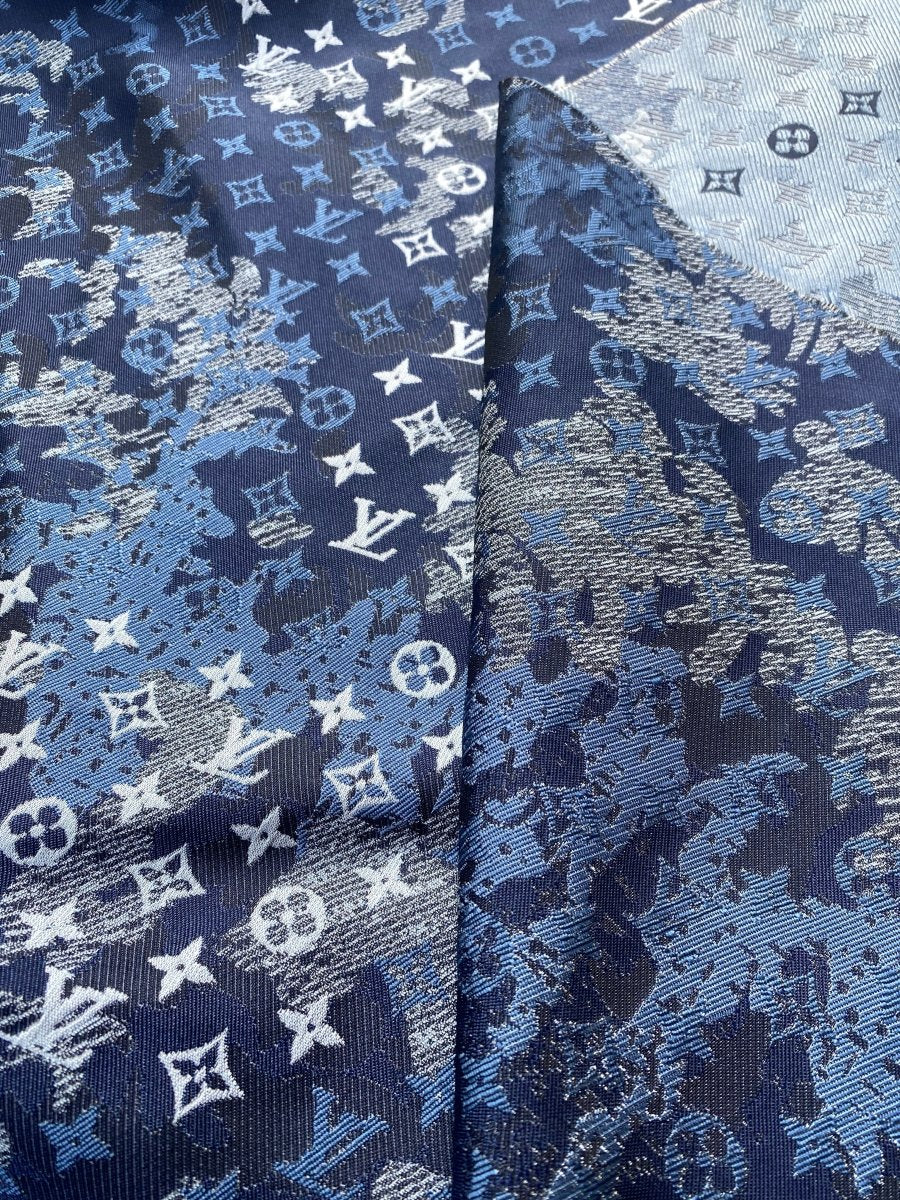 Premium Designer Fabric LV Fabric Louis Vuitton for Handmade DIY Custom Shoes Car Upholstery Home Decor - mingfabricstore