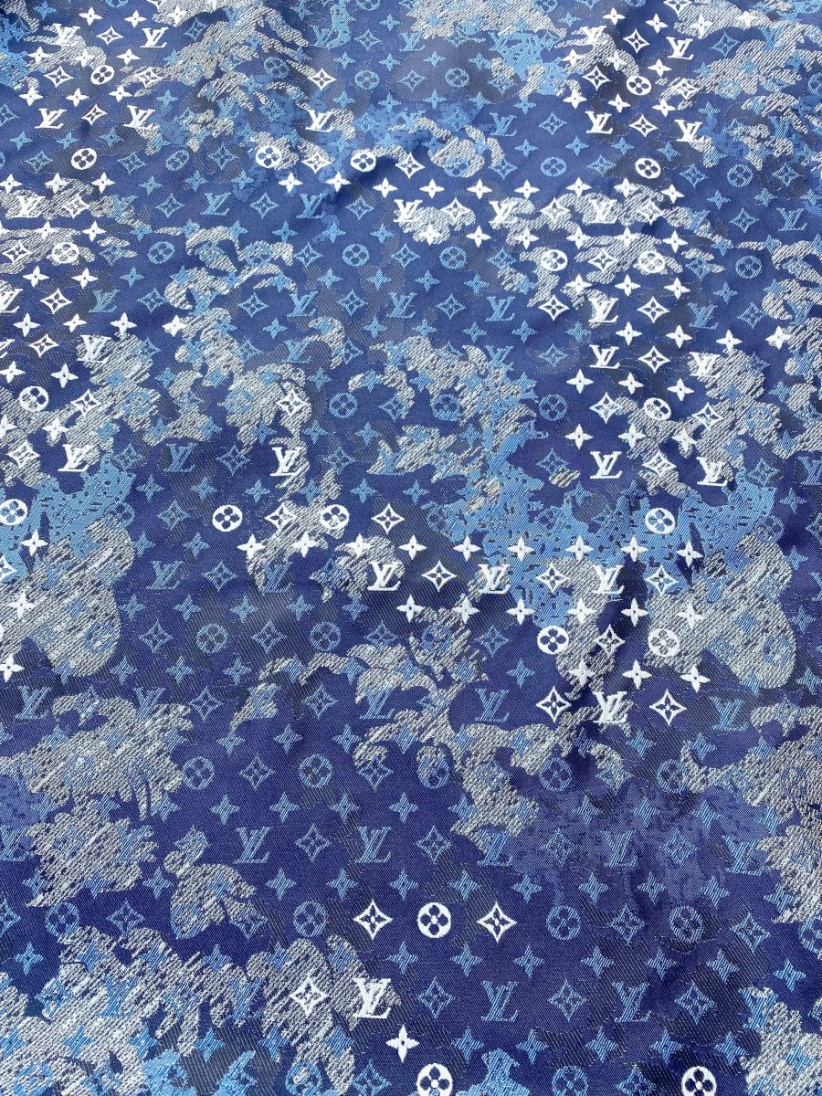 Premium Designer Fabric LV Fabric Louis Vuitton for Handmade DIY Custom Shoes Car Upholstery Home Decor - mingfabricstore