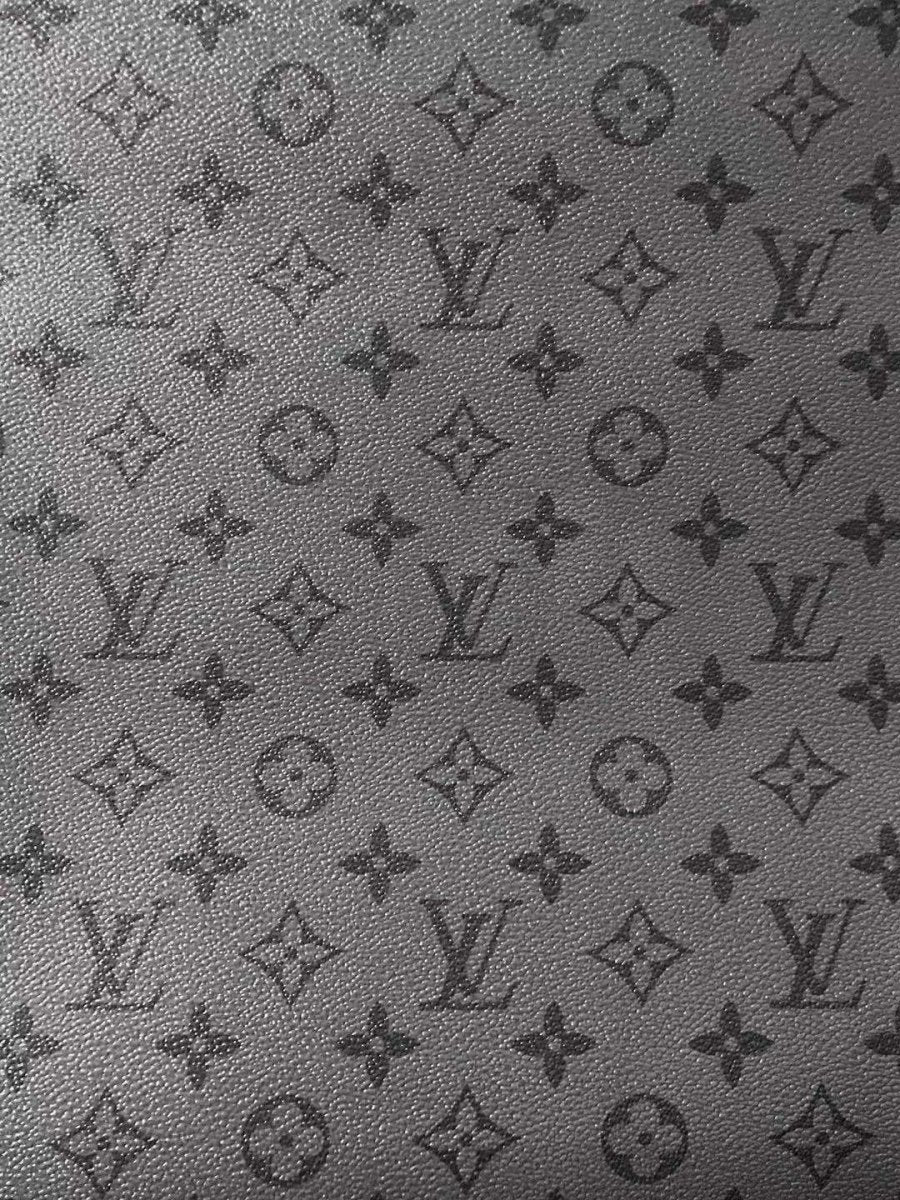 Premium Grey Black LV Leather for Wallet Custom Sneakers - mingfabricstore