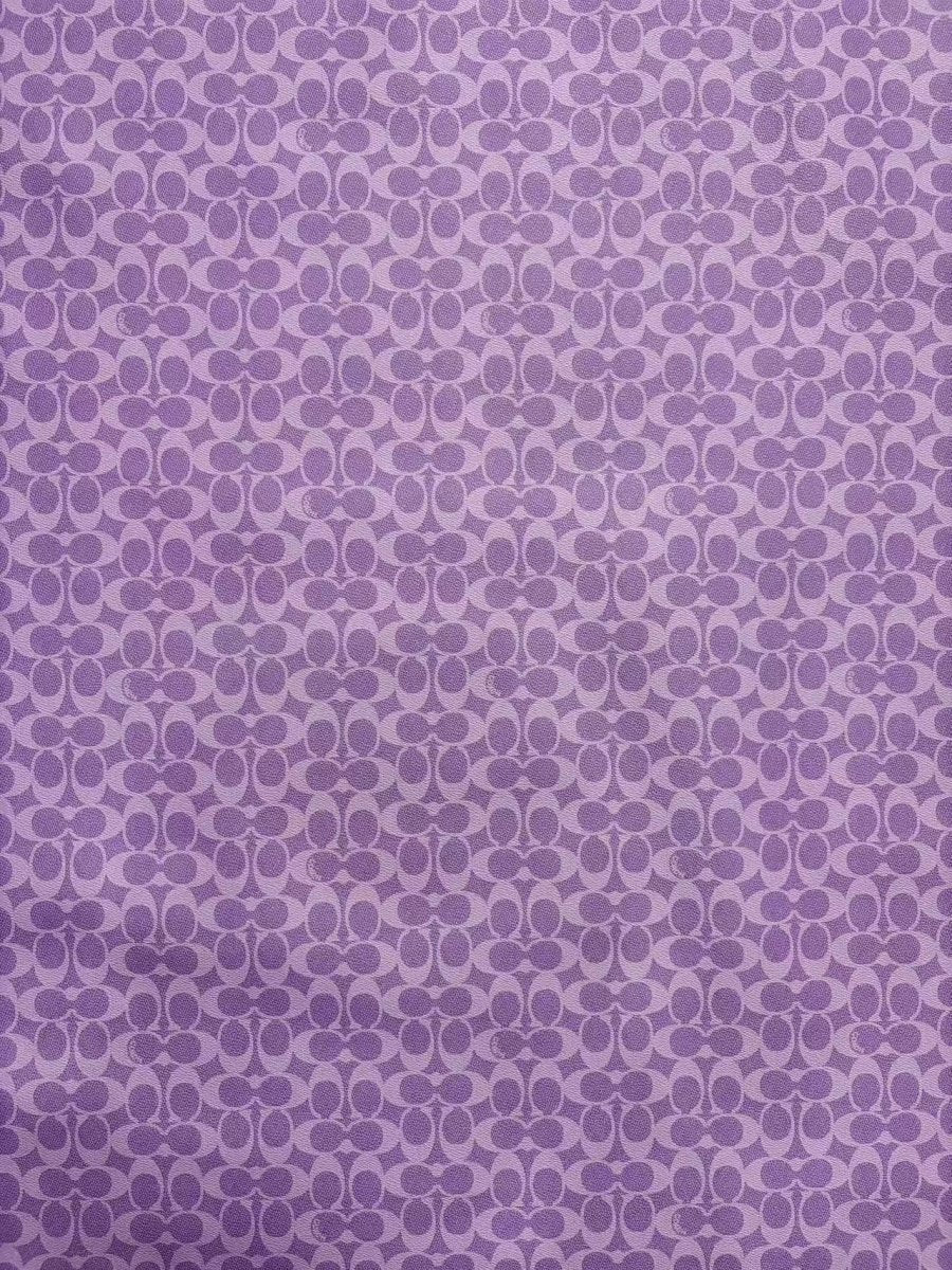 Purple Coach Designer Leather Sheet for DIY Crafts Sewing Projects - mingfabricstore