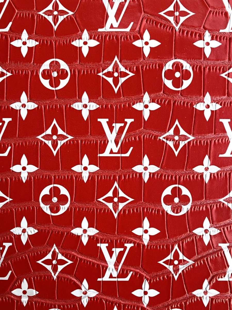 Red Crocodile Alligator Louis Vuitton LV for Custom Bag Repair - mingfabricstore