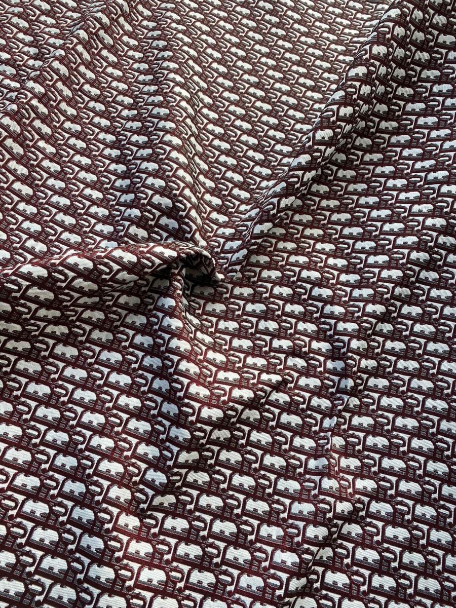 Red Dior Sofa Upholstery Fabric Jacquard for Custom Furniture Handmade DIY Sewing - mingfabricstore