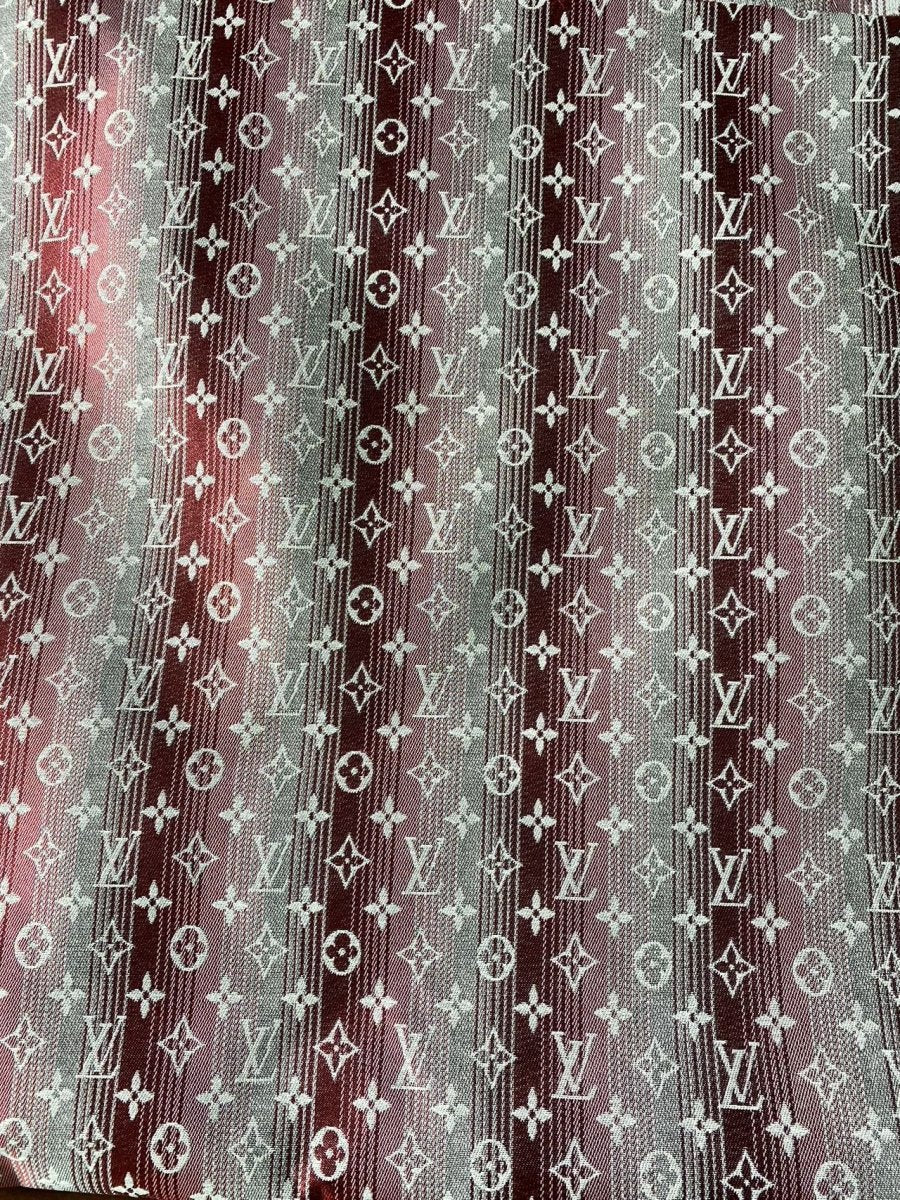 Red Stripe Louis Vuitton Bespoke Suit Fabric - mingfabricstore