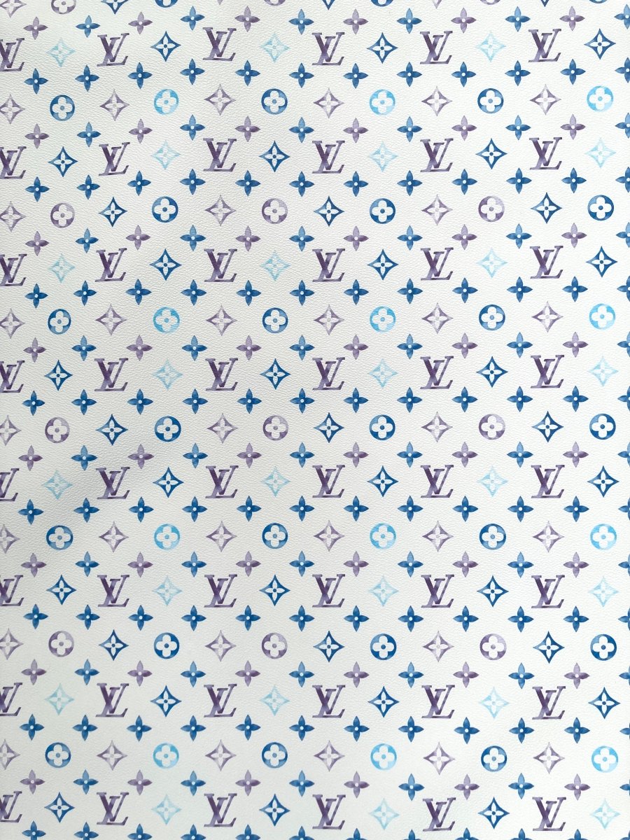 Regular Size Watercolor LV Custom Vinyl for DIY Crafts - mingfabricstore