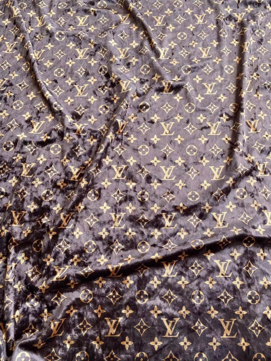 Soft Brown LV Luxury Velvet Clothing Luxury Fabric - mingfabricstore