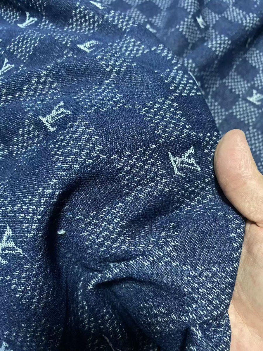 Soft Check LV Denim Louis Vuitton Fabric for Handmade Custom Clothing Upholstery - mingfabricstore