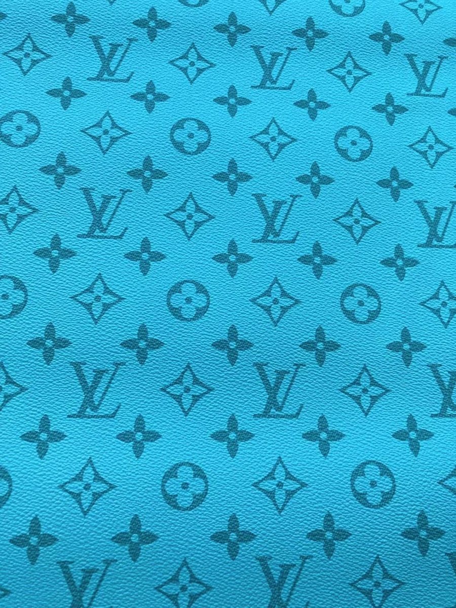 Special Blue Lv Leather Vinyl for Custom Sneakers - mingfabricstore