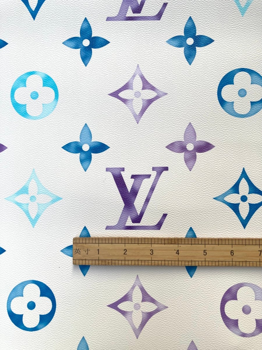 Summer Painting LV Bag Leather Crafting Material for Custom DIY - mingfabricstore