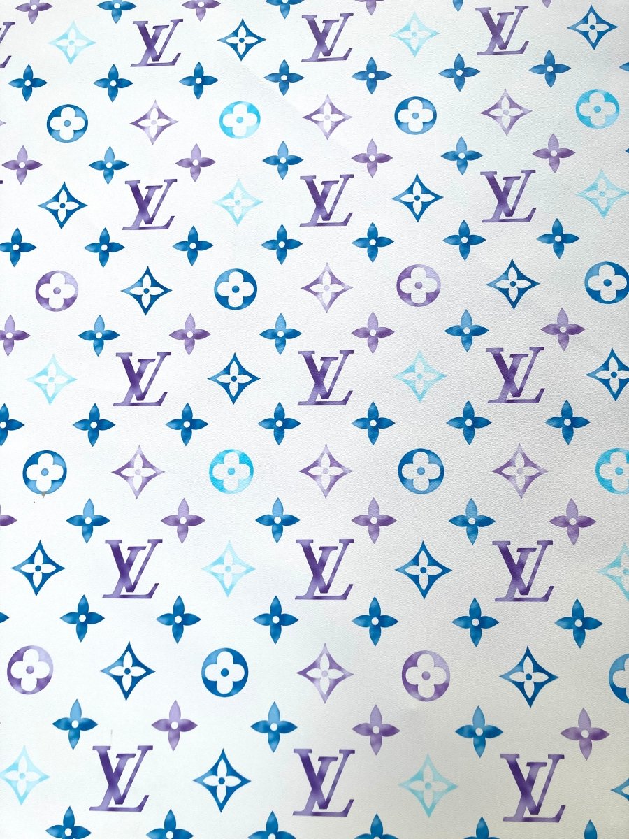 Summer Painting LV Bag Leather Crafting Material for Custom DIY - mingfabricstore