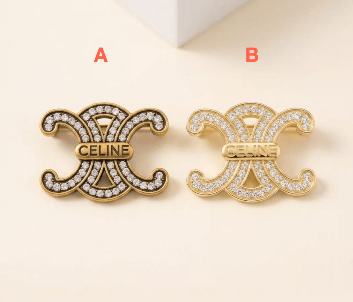 Vintage Celine Inspired Brooches, Retro Luxury Pins for Women - mingfabricstore