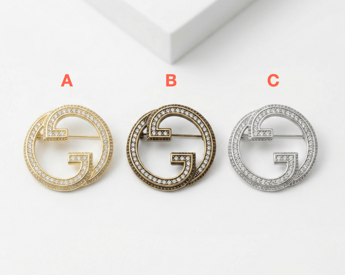 Vintage Gucci Inspired Brooches, Retro Luxury Pins for Women - mingfabricstore