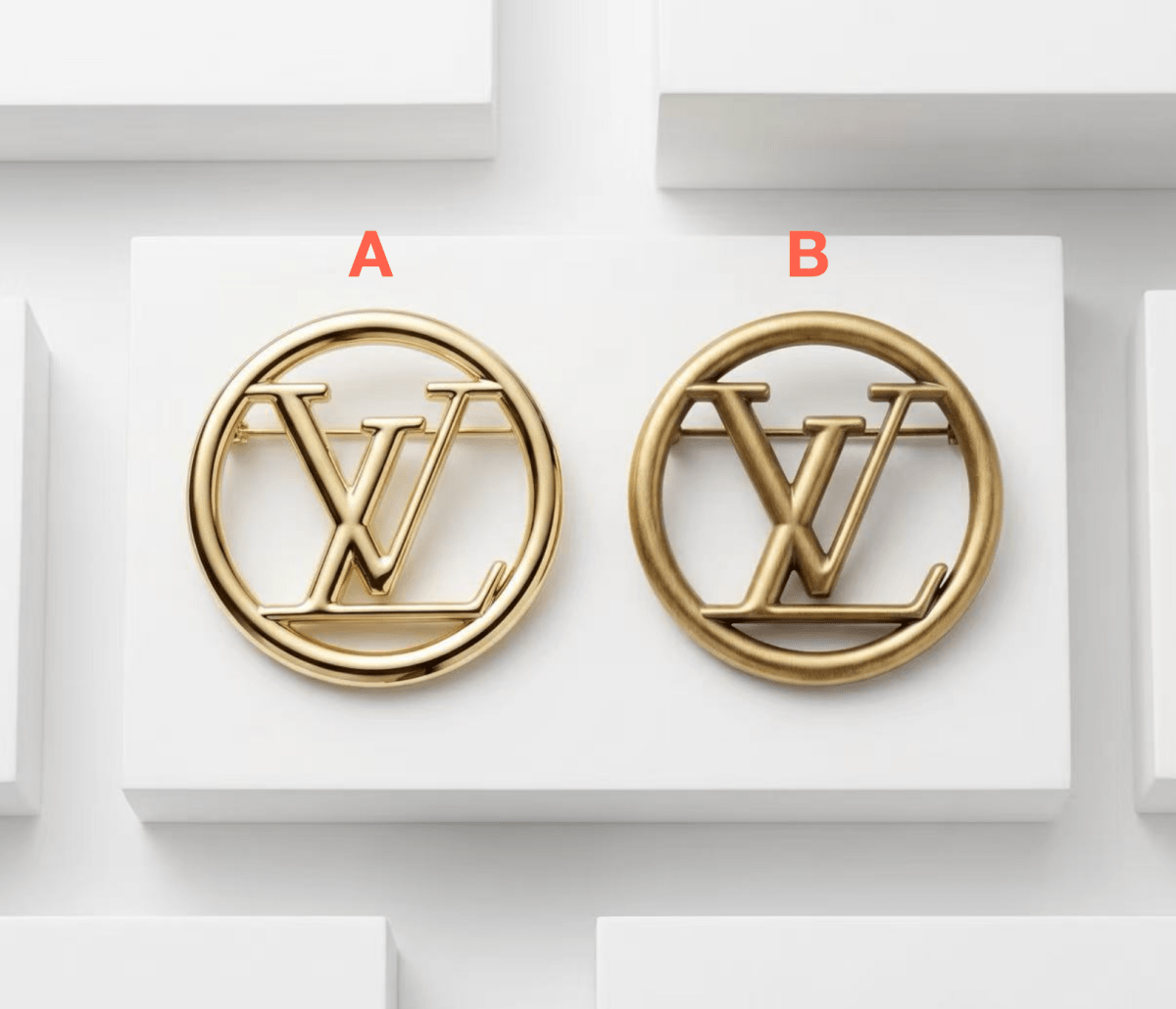 Vintage LV Inspired Brooches, Retro Luxury Pins for Women - mingfabricstore