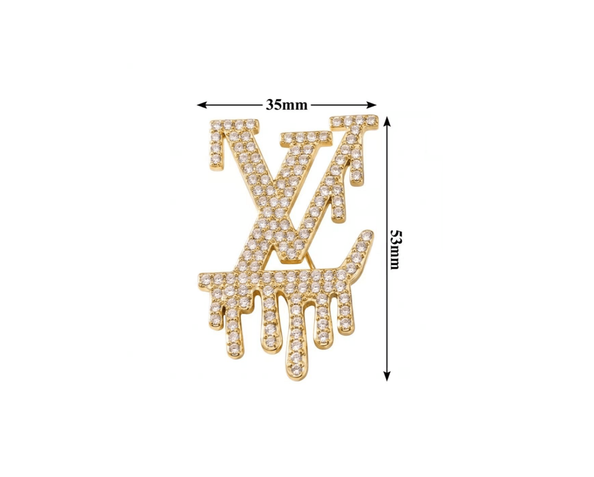 Vintage LV Inspired Brooches, Retro Luxury Pins for Women - mingfabricstore