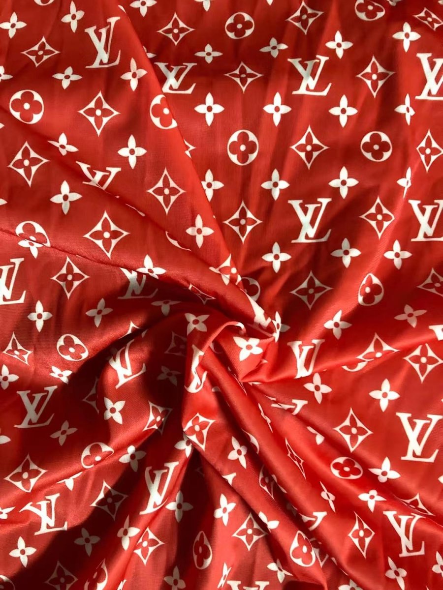 Vivid Red Poly Stretchy LV Fabric Smooth for Clothing Sold by Yard - mingfabricstore
