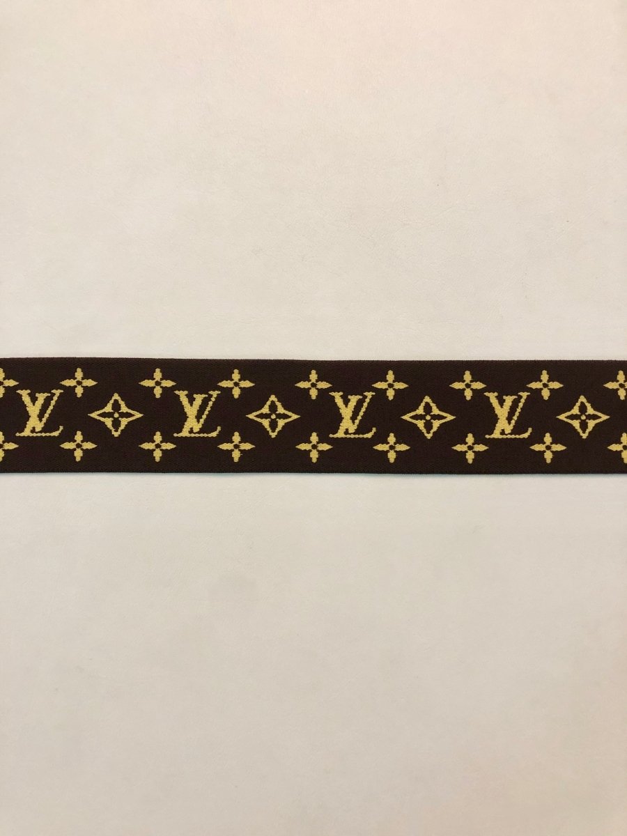 Yellow LV Elastic Band Strap Wrap - mingfabricstore