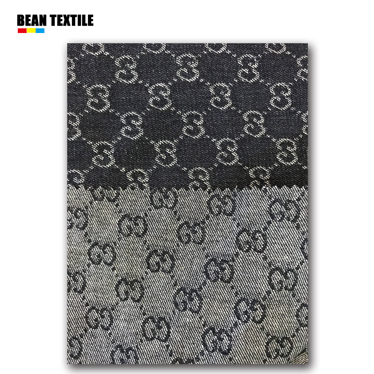 Gucci inspired jacquard denim crafting fabric for jacket