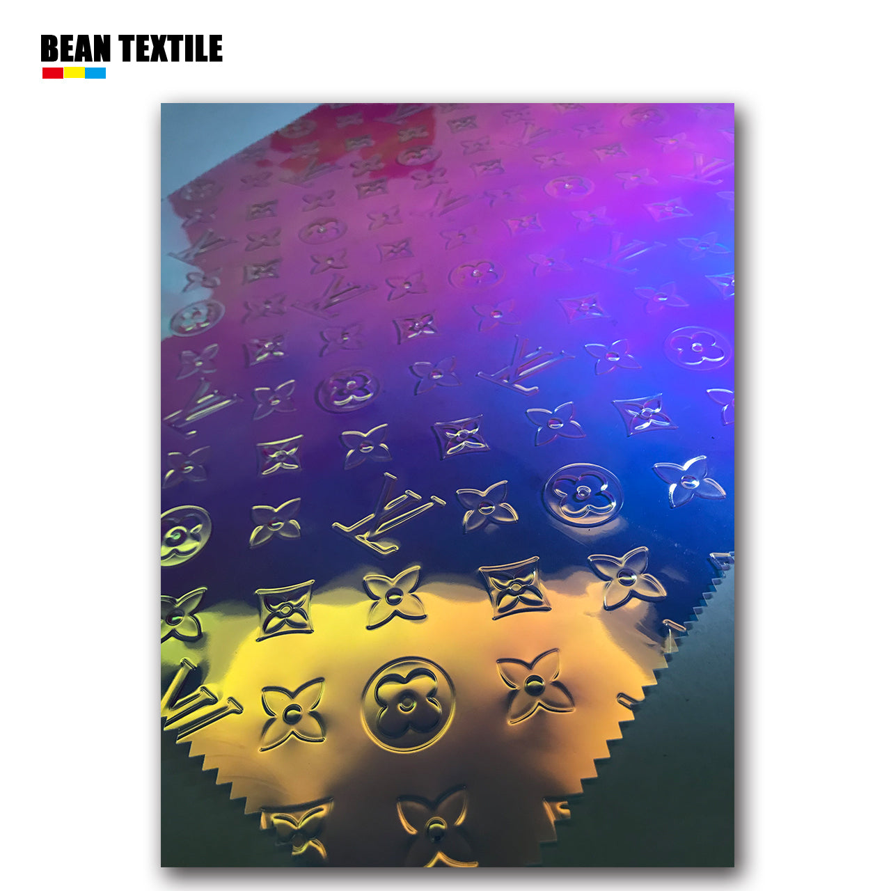 Fantastic reflective shine LV vinyl fabric