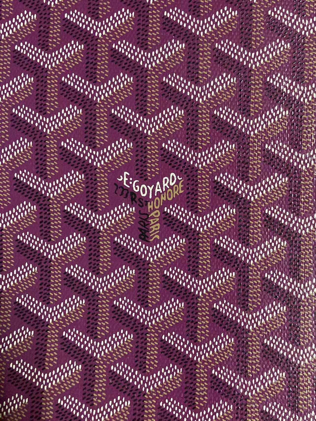 Purple Goyard Leather Canvas for Custom Furniture Fabric Sold by Yard
