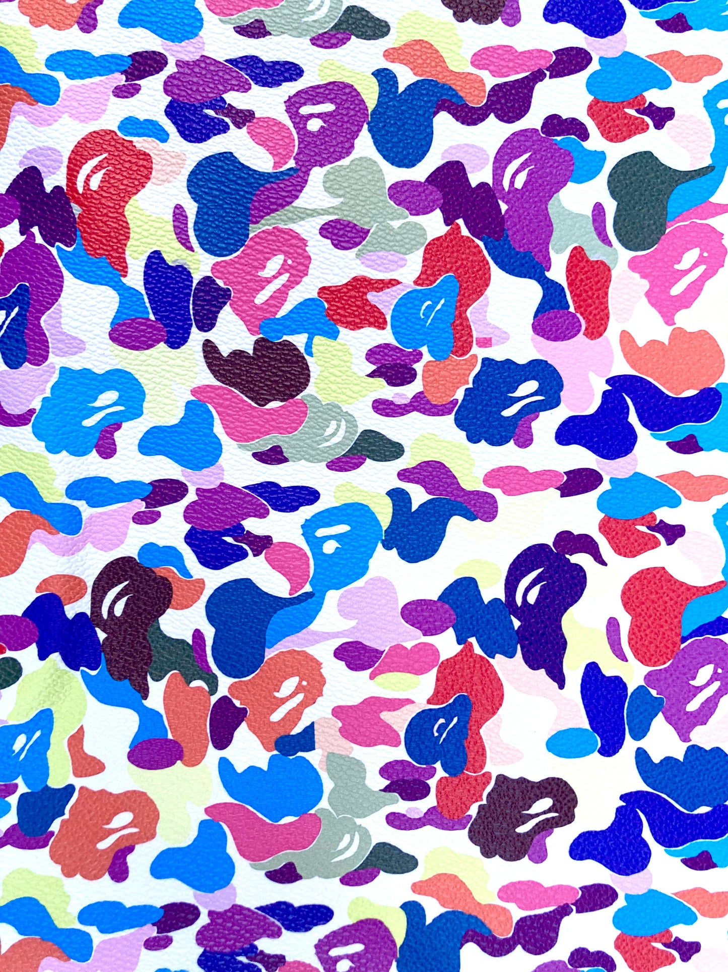 Custom Sneakers Bright Colorful Bape Vinyl Leather for Handmade Crafts DIY