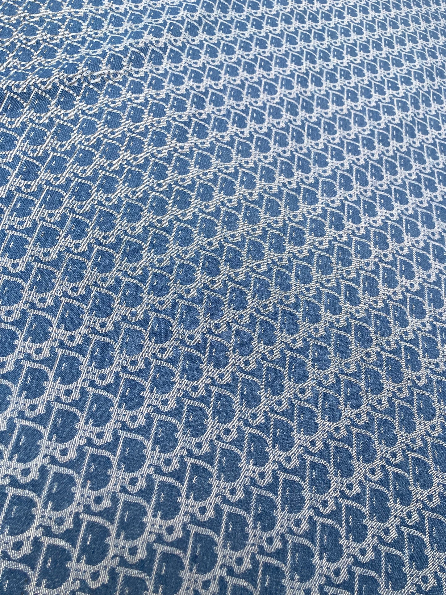 Handmade Denim Dior Fabric for Custom DIY Sold by Yard