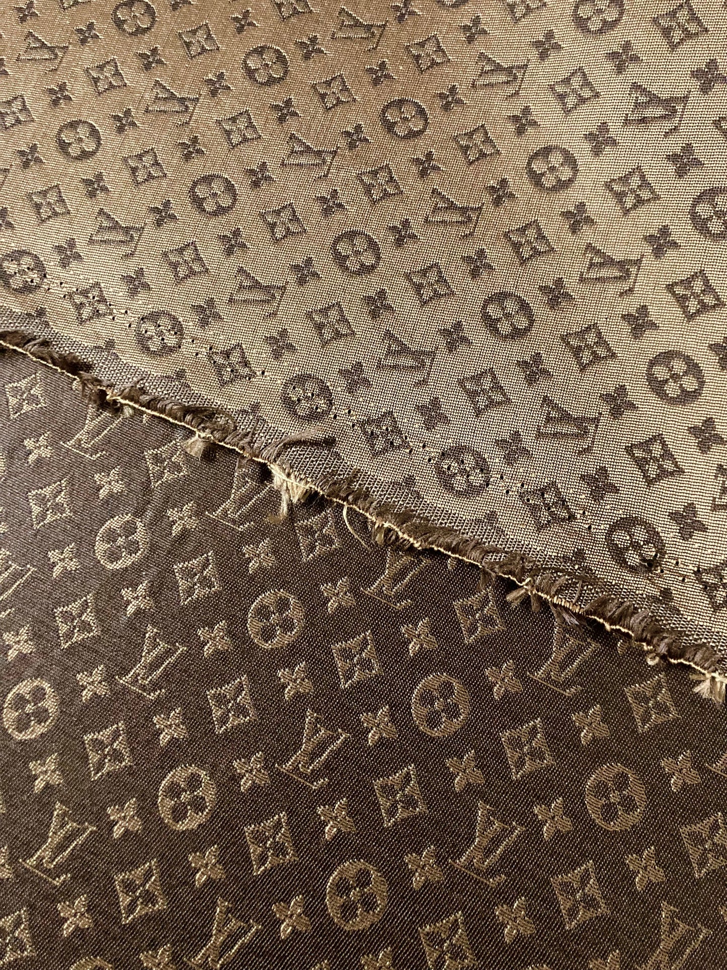 Handmade Sewing Classic Brown LV Jacquard Quilt Fabric Custom Clothing