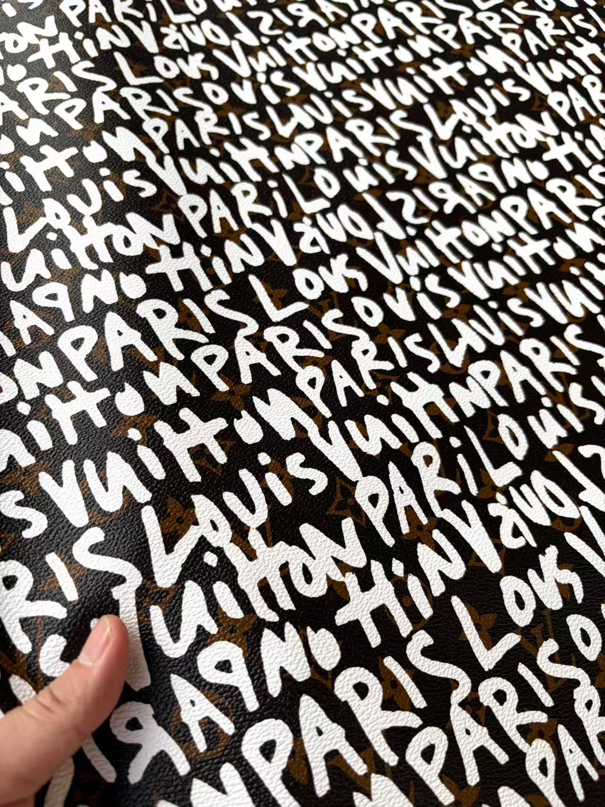 New Louis Vuitton Graffiti Leather Sheet for DIY Bag Repair Custom Sewing
