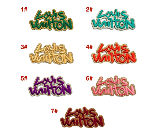 Embroidery LV iron on Patches Custom Clothing Jackets