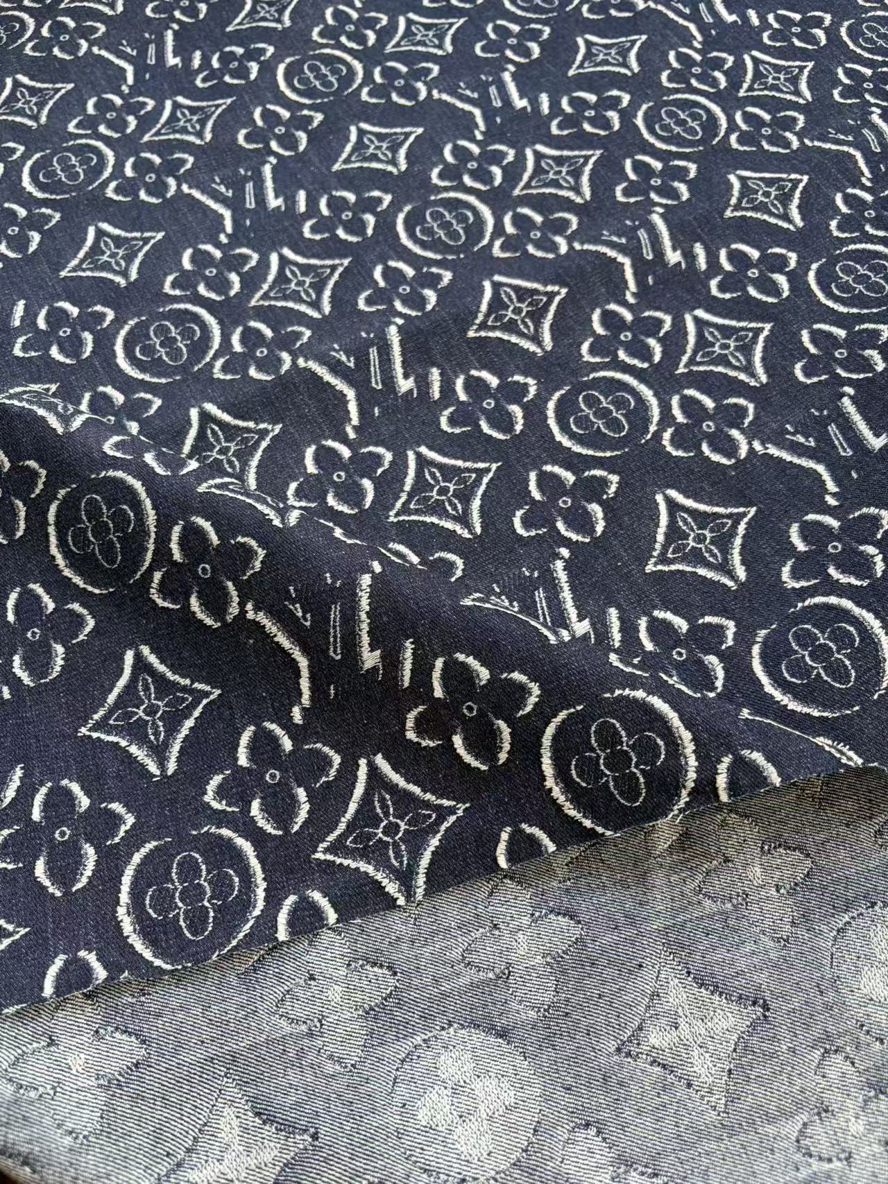 Texture LV Denim Sewing Fabric for DIY Projects Sneakerhead