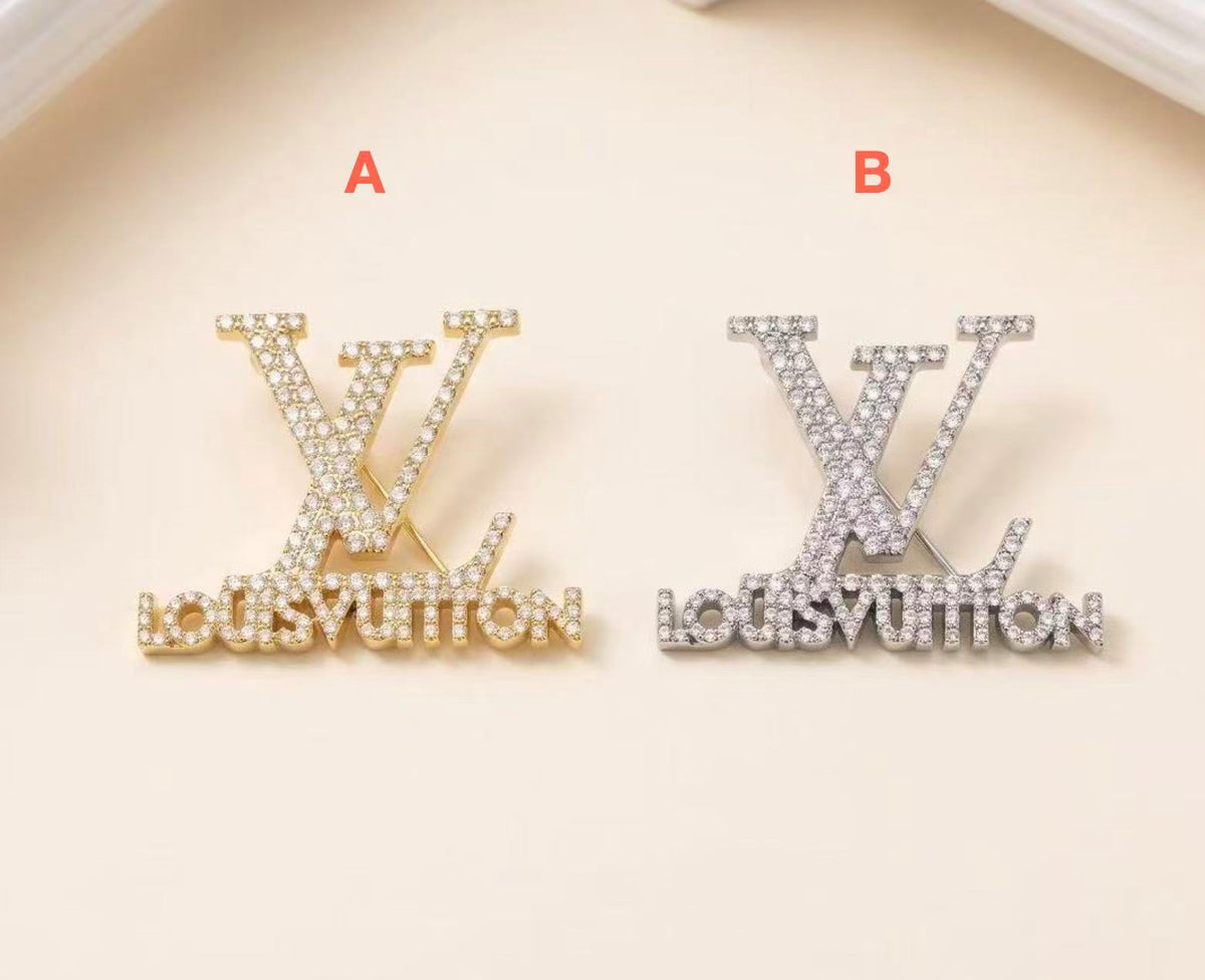 Vintage LV Inspired Brooches, Retro Luxury Pins for Women