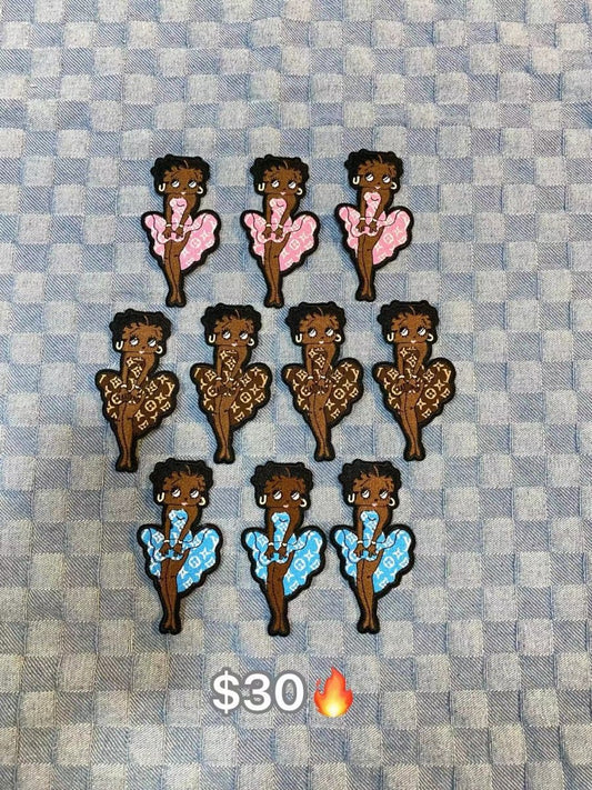 10 Pieces Betty Character Designer Patches Bundle Sale - mingfabricstore