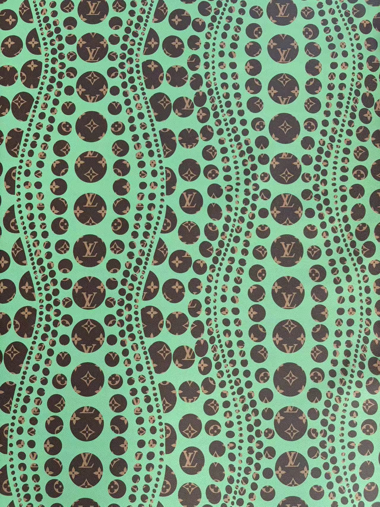 Yayoi Kusama Louis Vuitton Leather Designer Fabric for Bag Repaid DIY Crafts