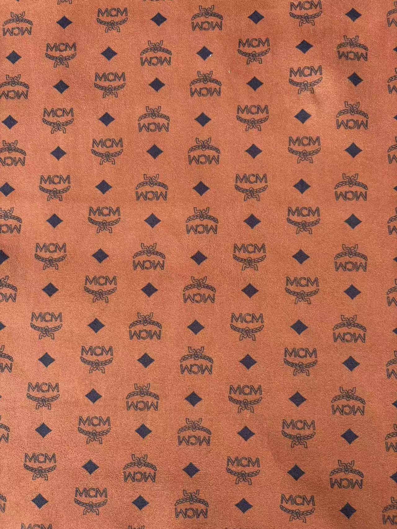 Brown MCM Velvet Stretchy Suede Wrap Fabric for Sneakerhead Upholstery