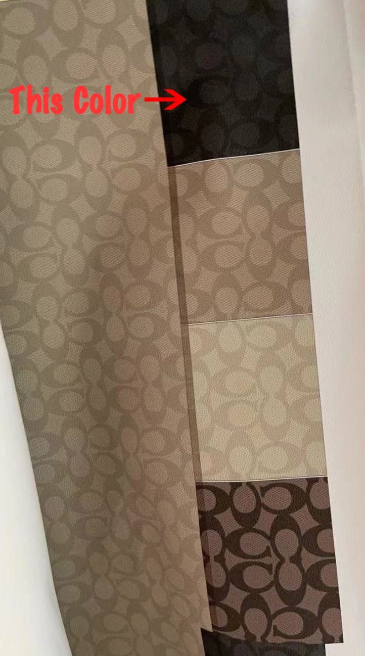 Black Coach Vinyl Leather for Bag Material Custom Shoes