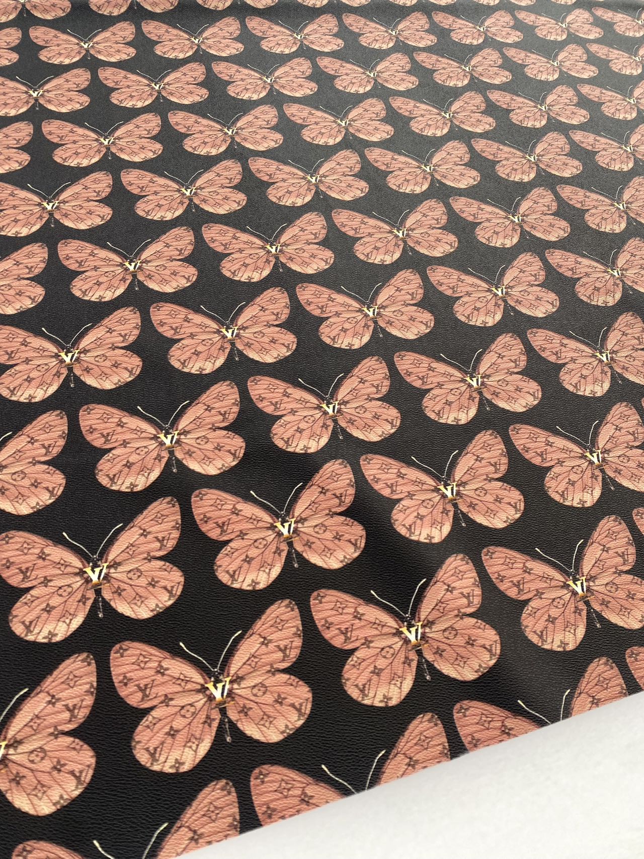 Butterfly Louis Vuitton Custom Leather Sheet for Car Upholstery Sneakerhead