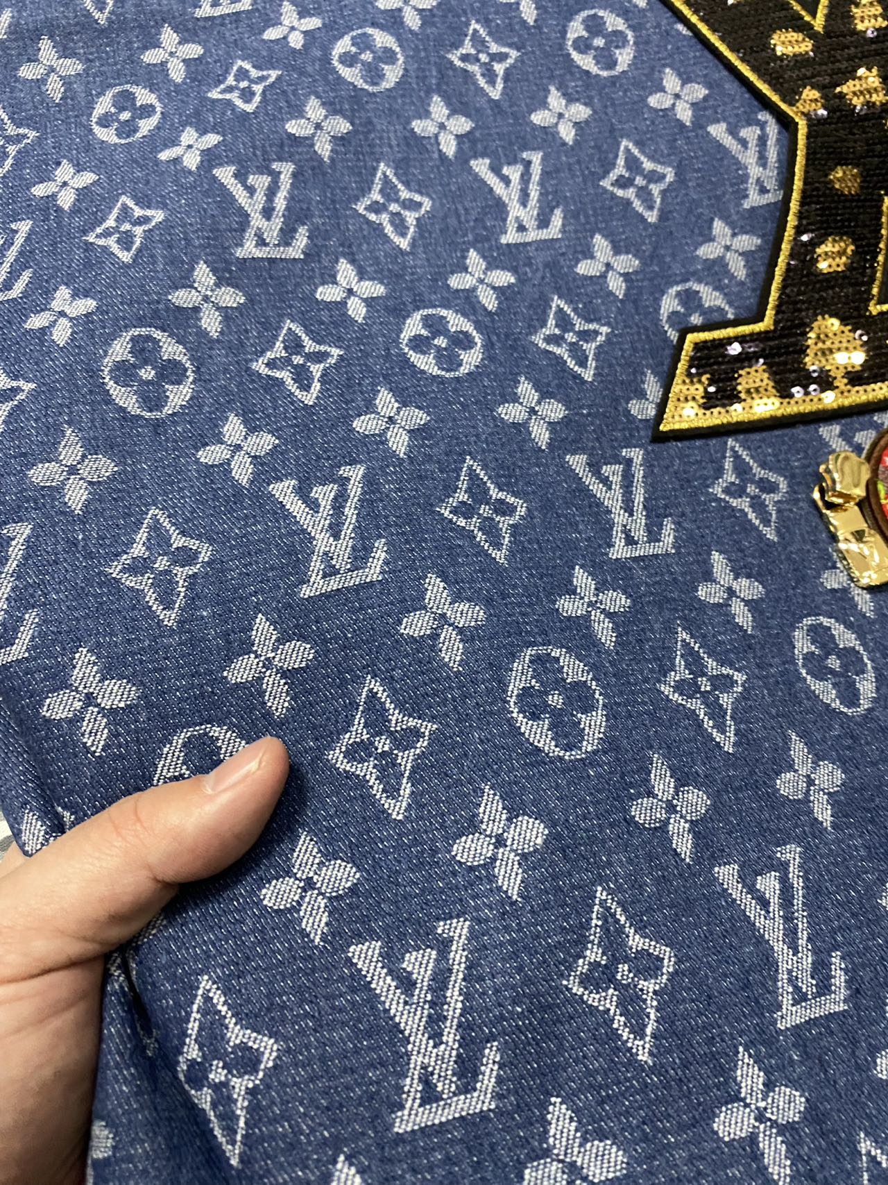 Louis Vuitton Denim Fabric Bundle Sale Patches Tags