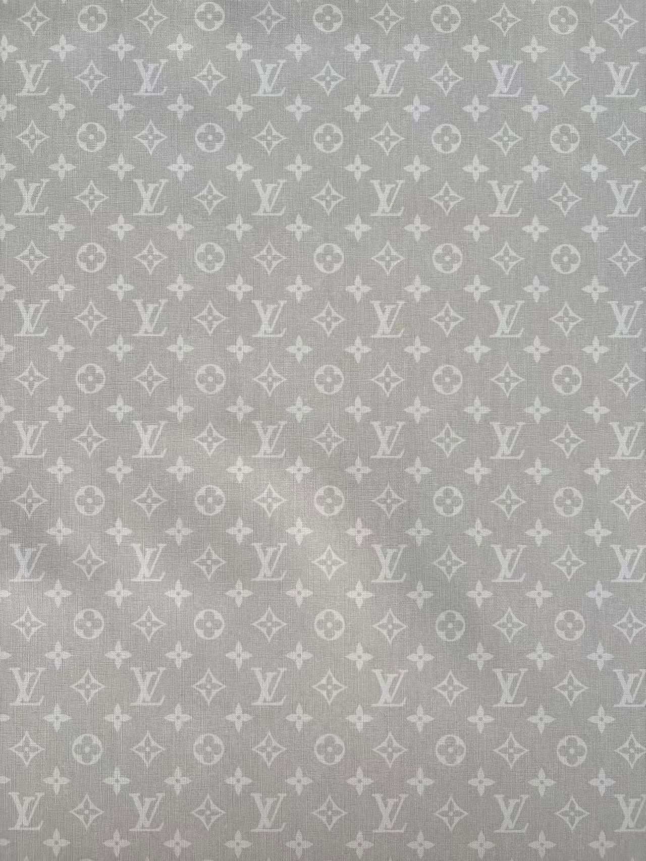 Light Grey Louis Vuitton Leather Sheet Designer Fabric for Crafts DIY Hobbylobby